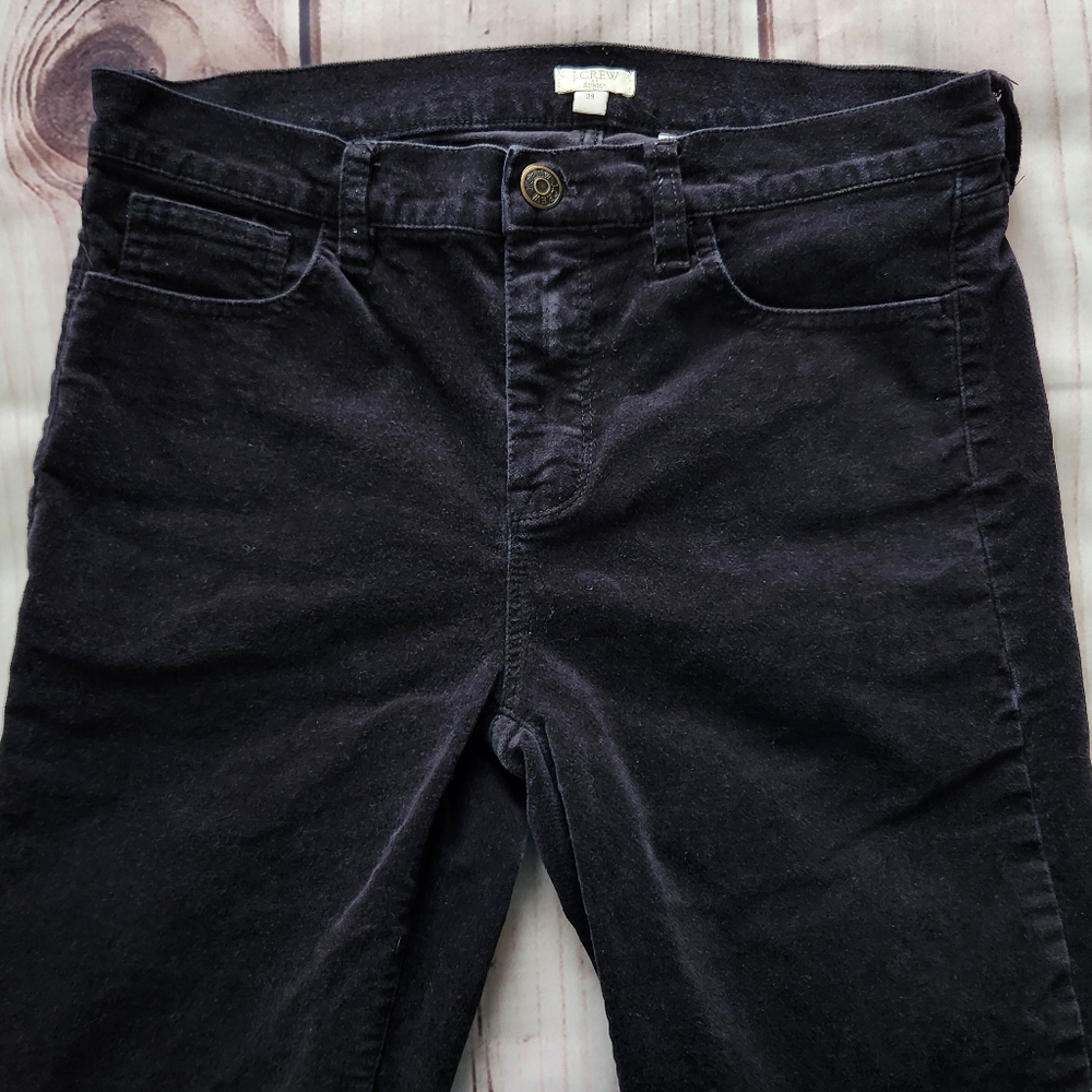 J. Crew "Midrise Skinny Jean In Velvet" Black Texture #B4104, Women's Size 29 - Picture 5 of 12